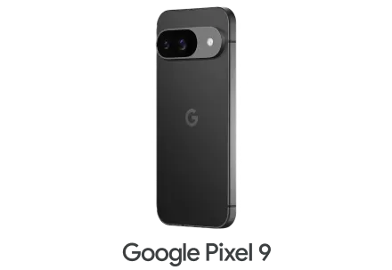 Front and back views of the Google Pixel 9. A roundel reads "Black Friday deals"