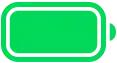 An icon of a fully charged iPhone battery