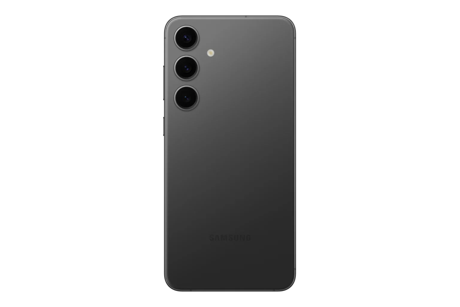 Back view of Samsung Galaxy S24 in Onyx Black.